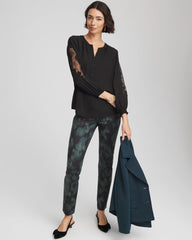 Chico's US - Crepe Banded Collar Blouse
