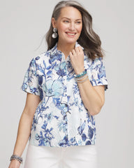 Chico's For Sale - Butterfly Voile Short Sleeve Shirt