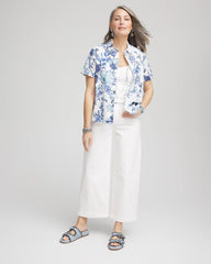 Chico's For Sale - Butterfly Voile Short Sleeve Shirt