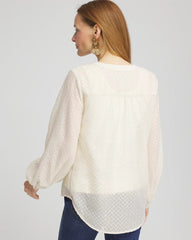 Chico's Discount - Chevron Blouson Sleeve Blouse