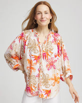 Chico's US - Floral Braided Batwing Blouse