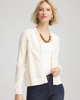 Chico's US - Cable Knit Fringed Sweater