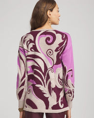 Chico's / Intarsia Knit V-Neck Pullover Sweater