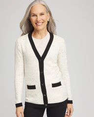 Chico's Tipped Lady Jacket Cardigan