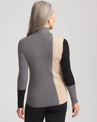 Chico's Sale - Ella Colorblock Intarsia Turtleneck Sweater
