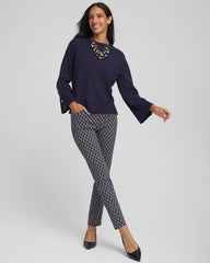 Chico's Outlet - Button Sleeve Crewneck Pullover