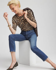 Chico's Online - Cashmere Animal Elbow-Sleeve Pullover