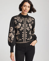 Chico's Online - Bryne Jacquard Mockneck Pullover