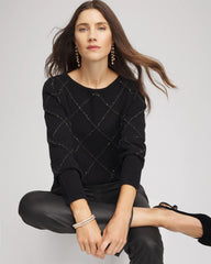 Chico's US - Sparkling Diamonds Pullover Sweater