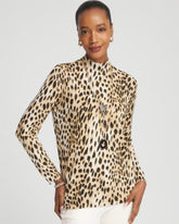 Chico's Outlet - Ella Mockneck Animal-Print Pullover Sweater