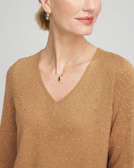 Chico's Online - Ella V-Neck Embellished Pullover Sweater