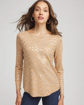 Chico's US - Ella Boatneck Foiled Pullover Sweater