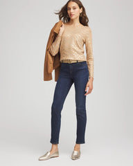 Chico's US - Ella Boatneck Foiled Pullover Sweater