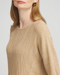 Chico's Discount - Textured Zebra Print Dolman Sleeve Sweater