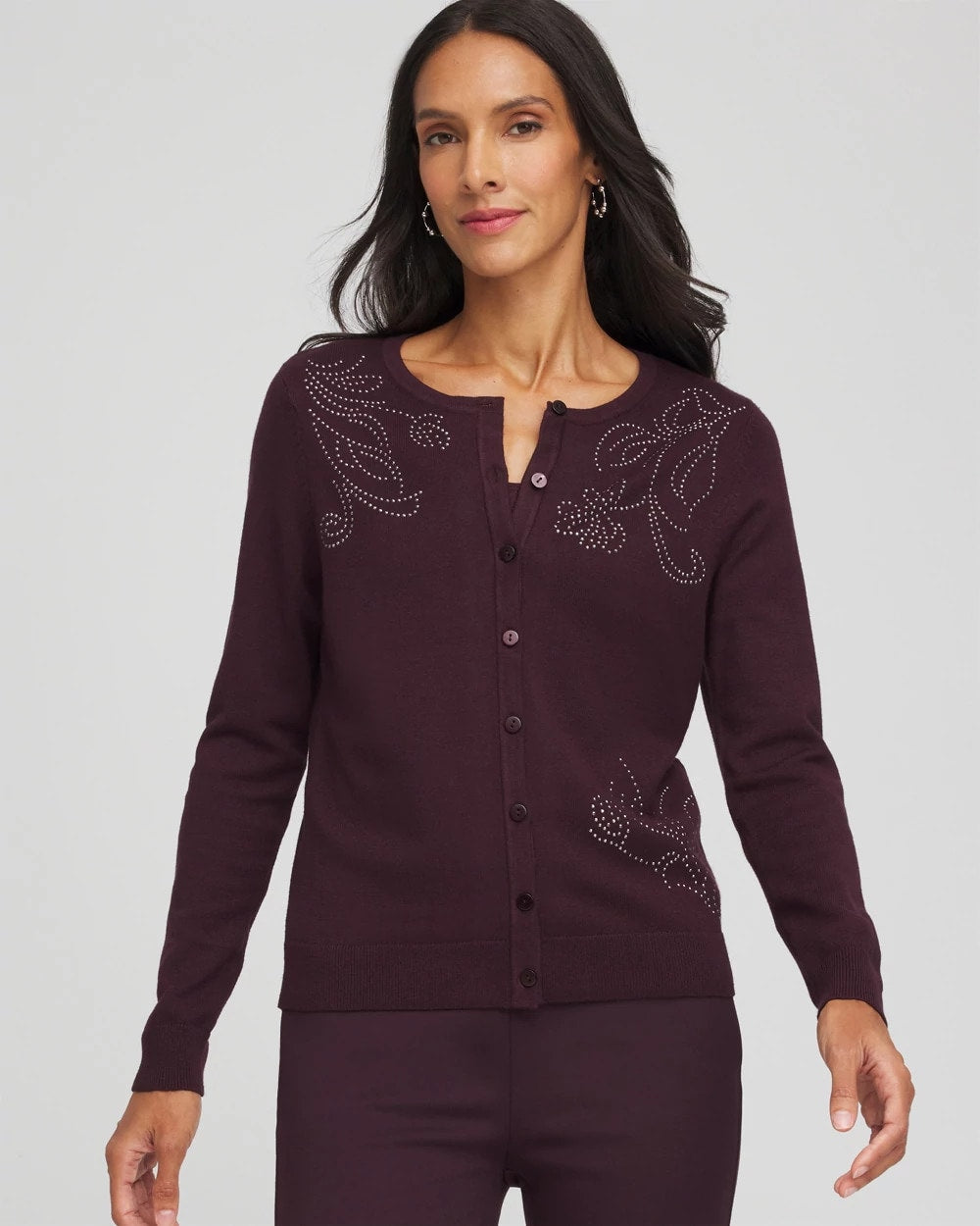 Chico's Online - Embellished Crewneck Cardigan