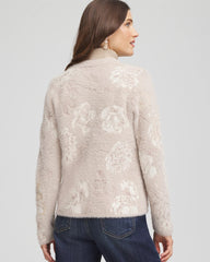 Chico's / Fuzzy Jacquard Boyfriend Cardigan