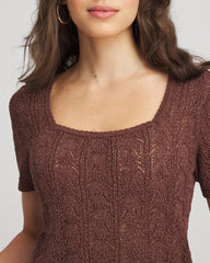 Chico's On Sale - Pointelle Square-Neck Pullover Sweater