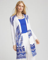 Chico's US - Island Motif Pointelle Long Cardigan