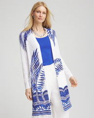 Chico's US - Island Motif Pointelle Long Cardigan