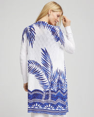 Chico's US - Island Motif Pointelle Long Cardigan