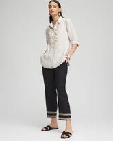 Chico's Outlet - Linen Elastic Waist Cropped Pants