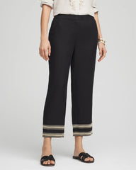 Chico's Outlet - Linen Elastic Waist Cropped Pants