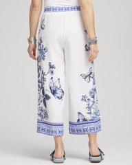 Chico's / Butterfly Pull-On Linen Cropped Pants