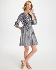 Chico's Discount - Embroidered Striped Dress