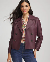 Chico's Outlet - Faux Leather Trench Coat