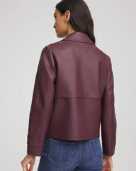 Chico's Outlet - Faux Leather Trench Coat
