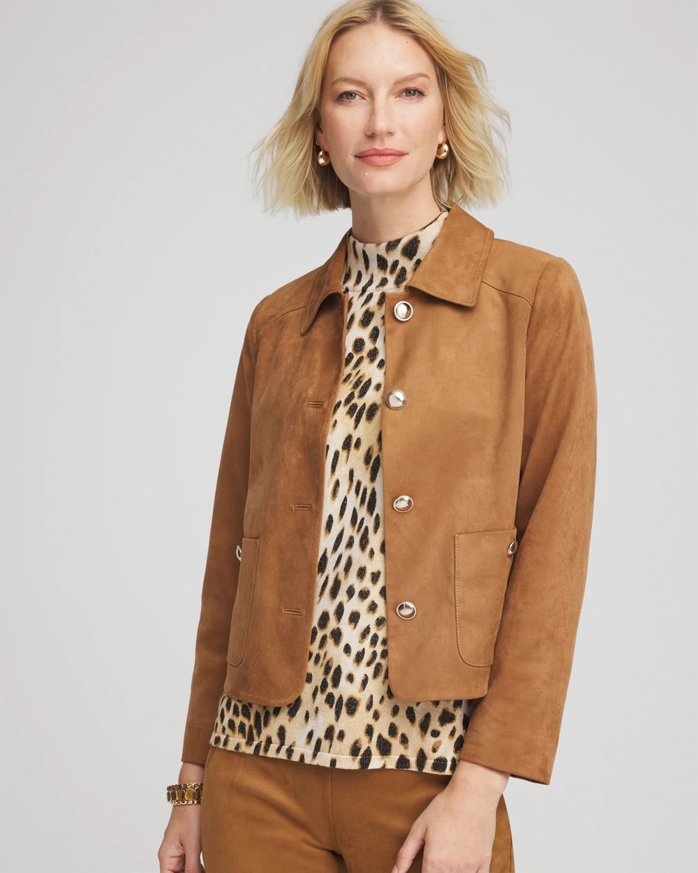 Chico's For Sale - Suede Cropped Jacket