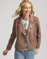 Chico's Outlet - Suede Moto Jacket