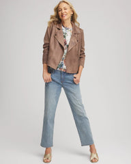 Chico's Outlet - Suede Moto Jacket