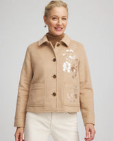 Chico's Outlet - Embroidered Wool Chore Jacket