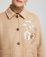 Chico's Outlet - Embroidered Wool Chore Jacket