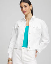 Chico's / Embroidered Relaxed Denim Jacket