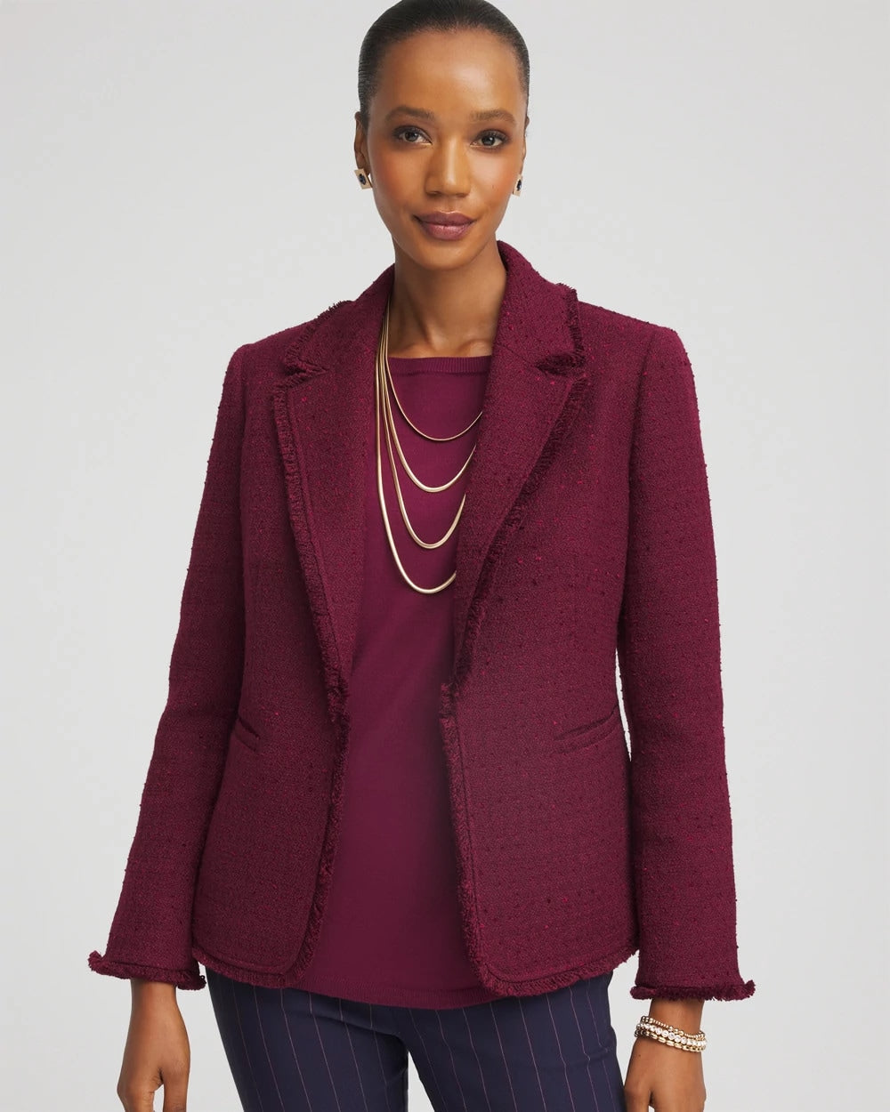 Chico's For Sale - Tweed Fringe Blazer