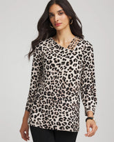 Chico's Sale - Travelers™ Animal-Print Lattice Top