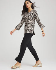 Chico's Sale - Travelers™ Animal-Print Lattice Top