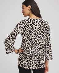 Chico's Sale - Travelers™ Animal-Print Lattice Top