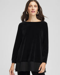 Chico's Online - Travelers™ Chiffon Hem Velvet Tunic