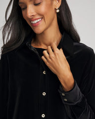 Chico's US - Travelers™ Velvet Button-Down Shirt