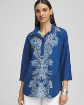 Chico's Sale - No Iron™ Paisley Buttonback Tunic