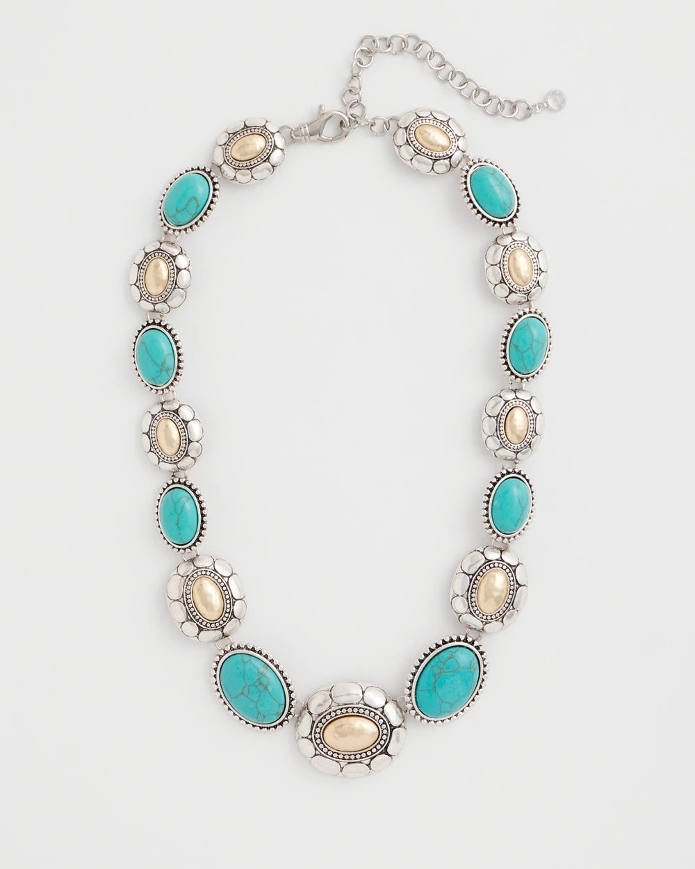 Chico's US - Turquoise Mixed Metal Collar Necklace