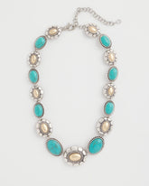 Chico's US - Turquoise Mixed Metal Collar Necklace