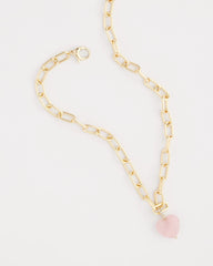 Chico's For Sale - Genuine Quartz Heart Pendant Necklace