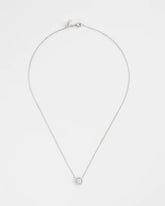 Chico's US - Silver Tone Drop Stone Necklace