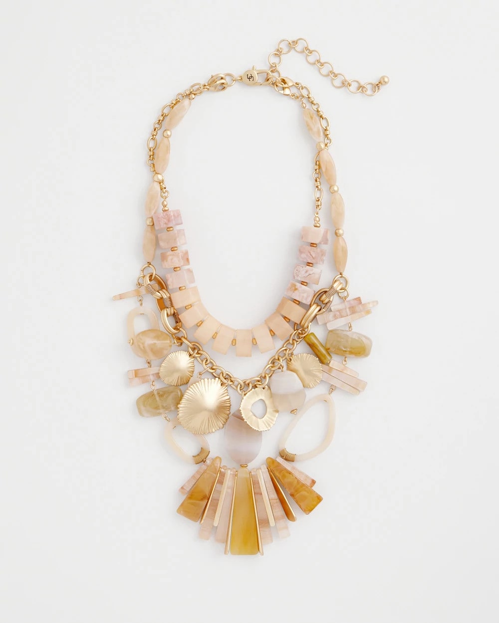Chico's / Chico's Originals Neutral Stone Bib Necklace