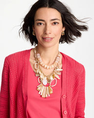 Chico's / Chico's Originals Neutral Stone Bib Necklace