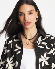 Chico's Discount - Gold Tone Rings Pendant Necklace